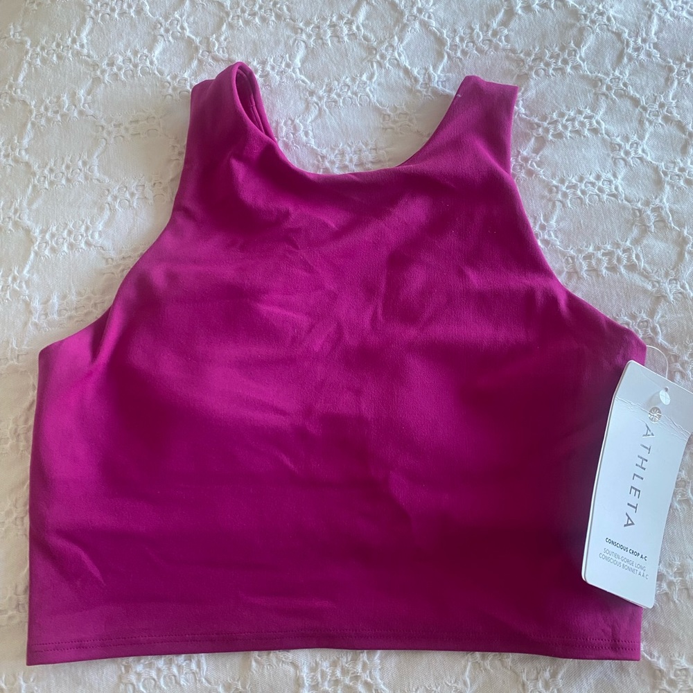 Athleta Conscious Crop AC XS Magenta NWT